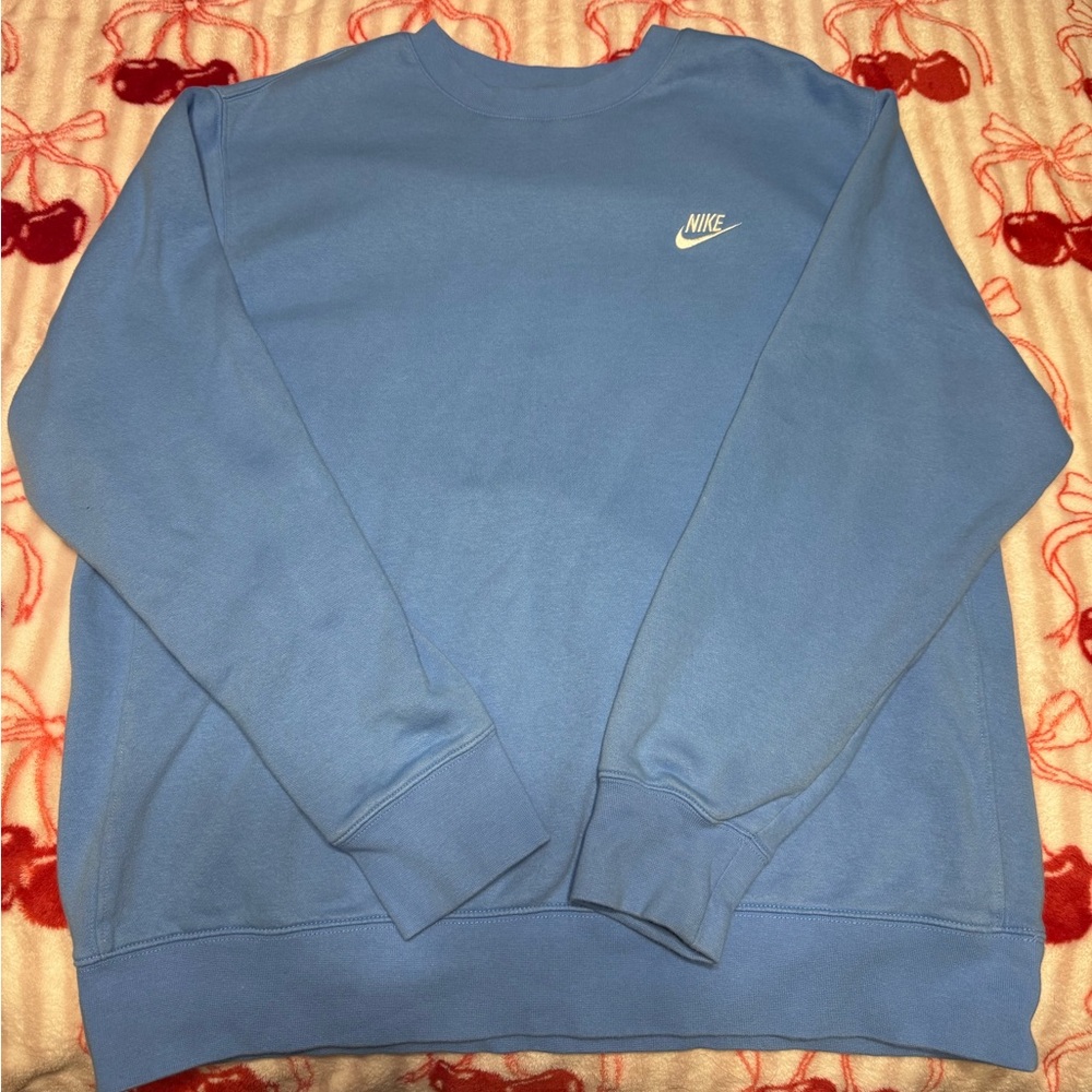 Nike Men's Light Blue Crewneck Sweatshirt